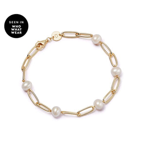 Shrimps Chunky Pearl Bracelet 18ct Gold Plate recommended
