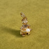 Shrimps Cat Pearl Charm 18ct Gold Plate