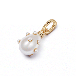 Shrimps Pearl Charm Pendant 18ct Gold Plate recommended