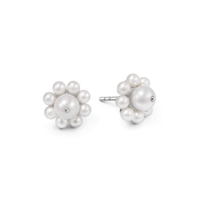 Shrimps Pearl Flower Stud Earrings Sterling Silver recommended