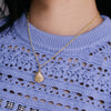 Shrimps Shell Locket Charm Necklace 18ct Gold Plate