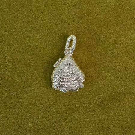 Shrimps Shell Locket Charm Silver Plate recommended