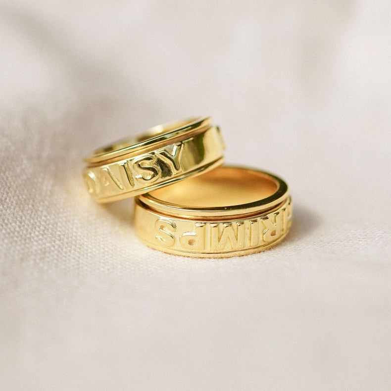 Shrimps Spinning Ring 18ct Gold Plate