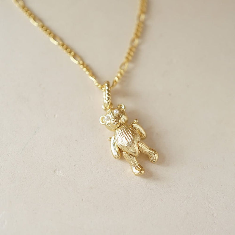 Shrimps Teddy Bear Charm 18ct Gold Plate