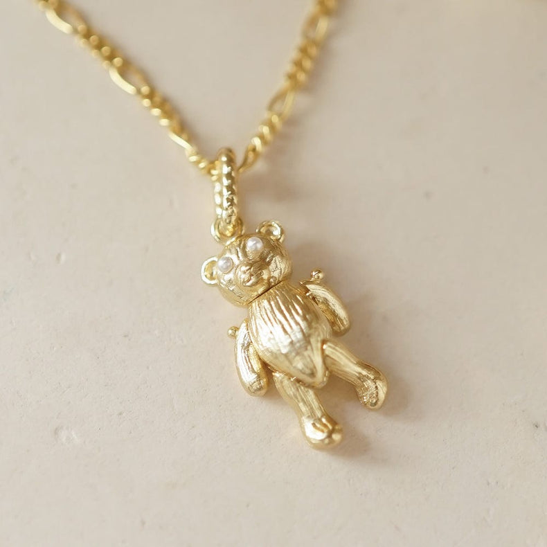 Shrimps Teddy Bear Charm Bracelet 18ct Gold Plate