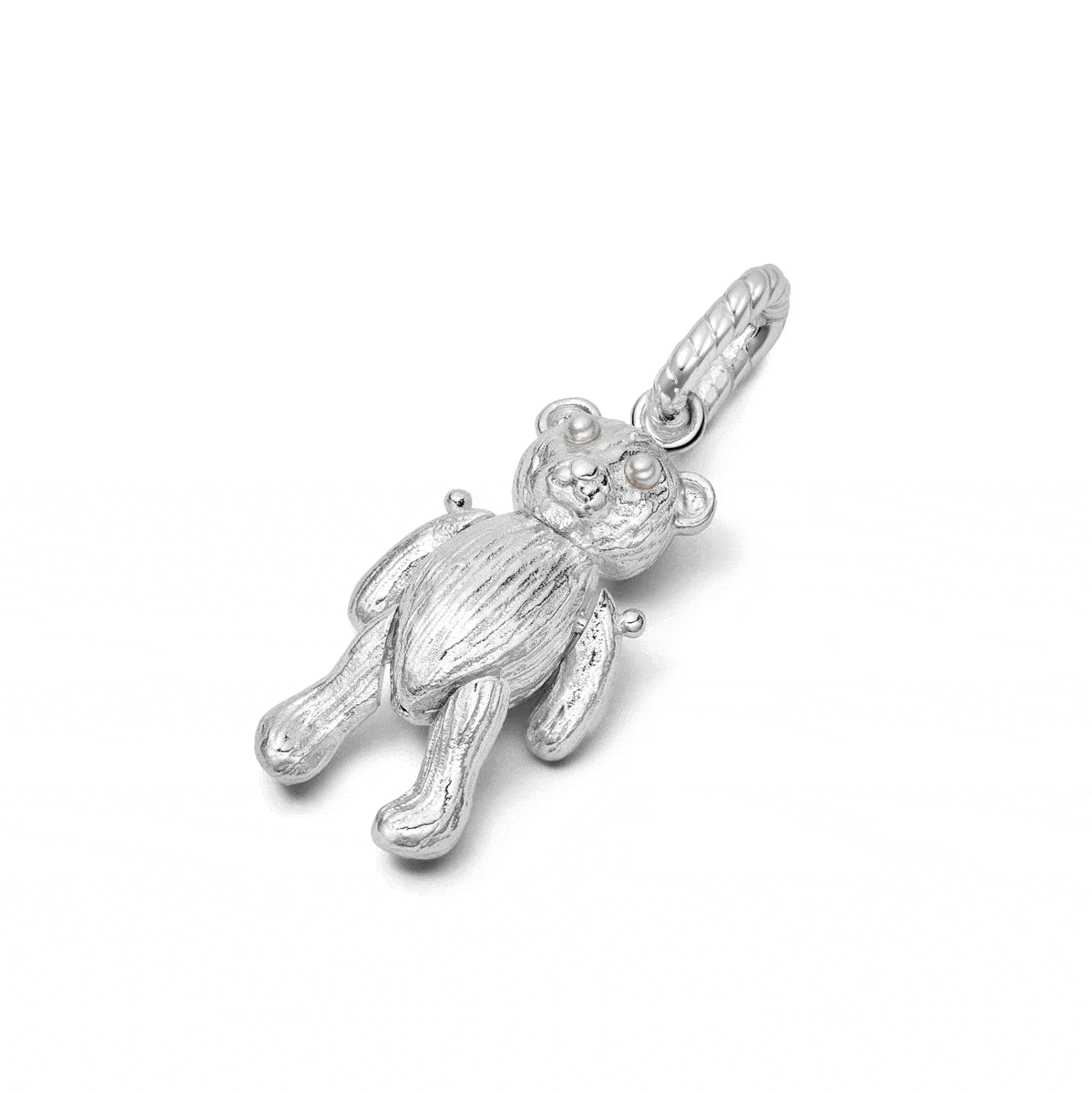 Silver teddy 2025 bear charm