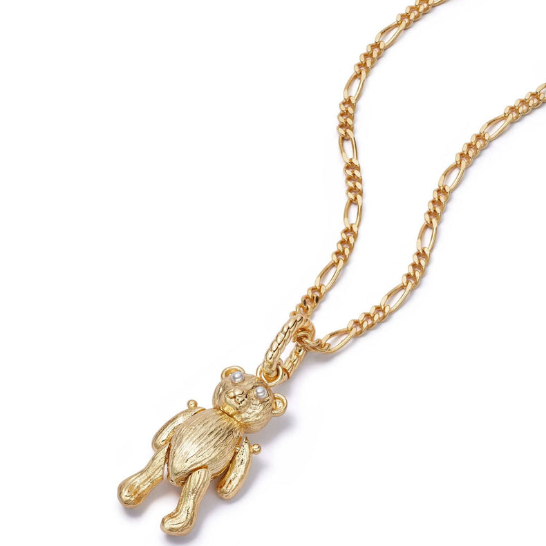 Shrimps Teddy Bear Necklace 18ct Gold Plate recommended