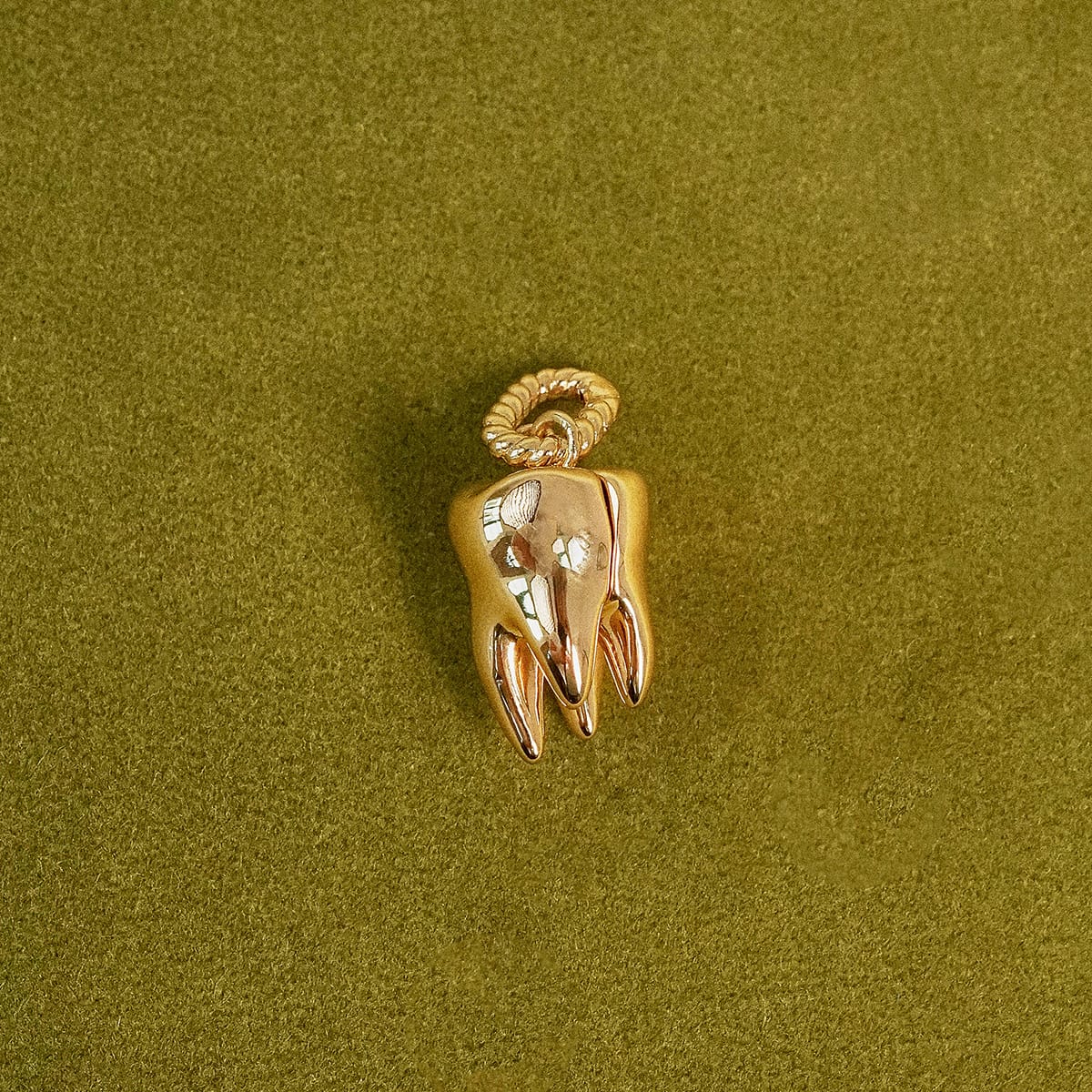 Shrimps Tooth Locket Charm 18ct Gold Plate