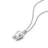Shrimps Tooth Locket Charm Necklace Silver Plate