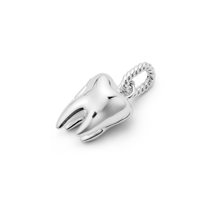 Shrimps Tooth Locket Charm Silver Plate recommended