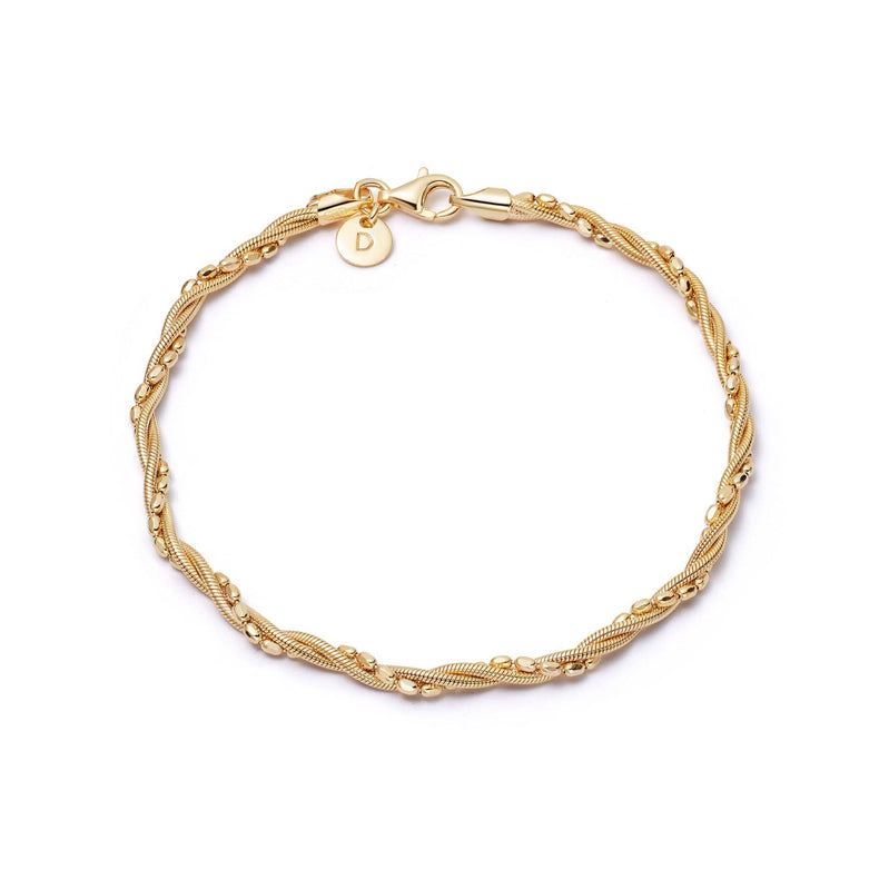 Shrimps Twist Chain Bracelet 18ct Gold Plate recommended
