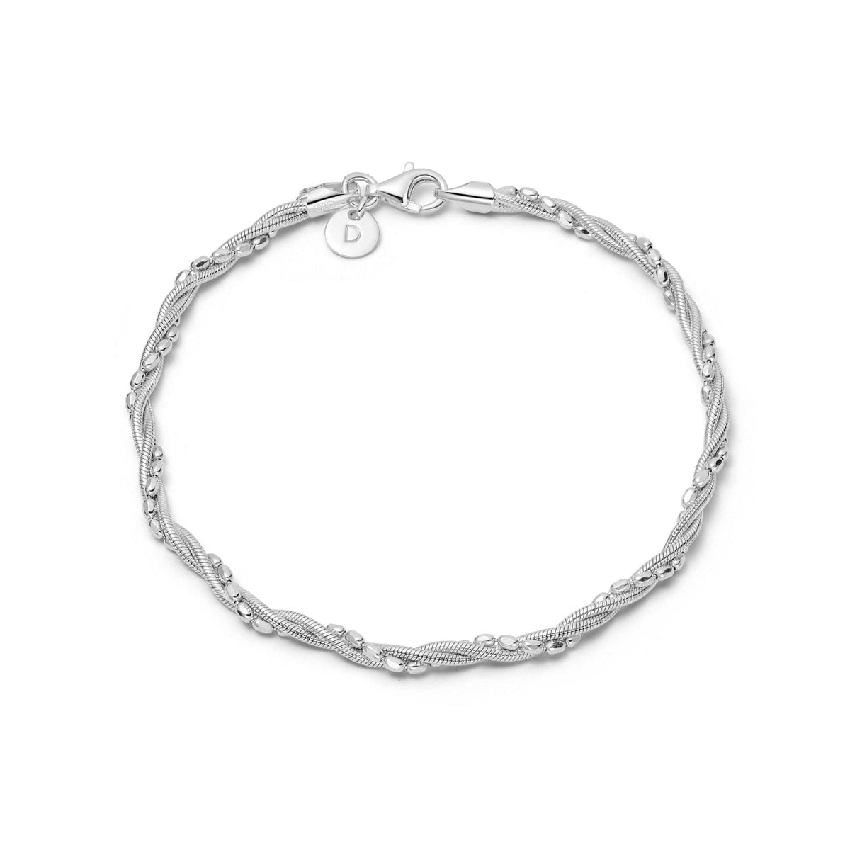 Shrimps Twist Chain Bracelet Sterling Silver Daisy London