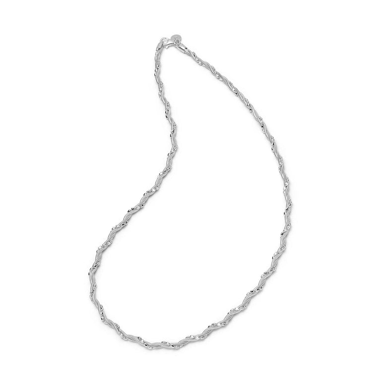 Shrimps Twist Chain Necklace Sterling Silver