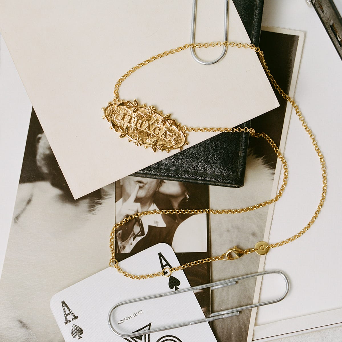 Shrimps Wildflower Personalised Necklace 18ct Gold Plate