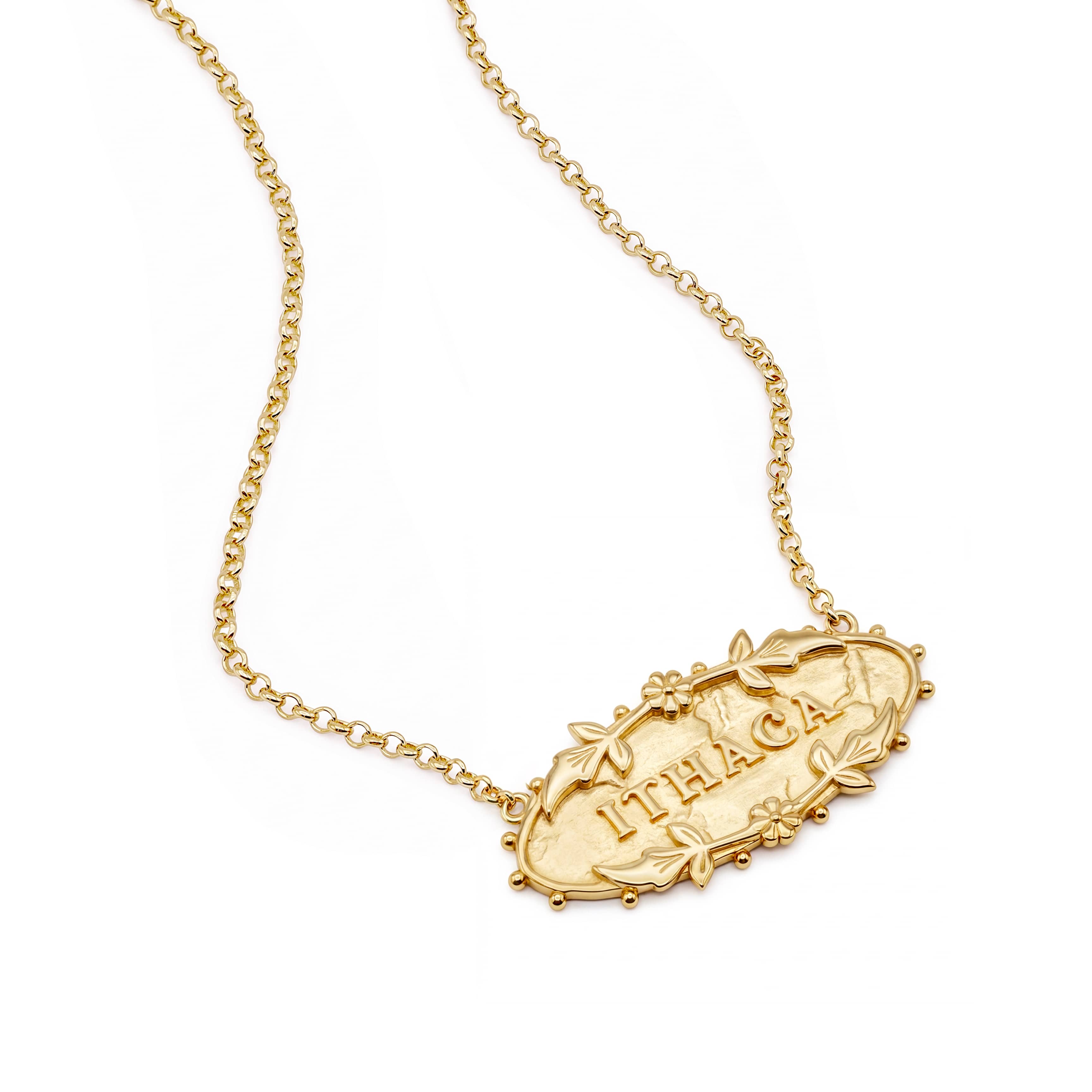 Shrimps Wildflower Personalised Necklace 18ct Gold Plate – Daisy