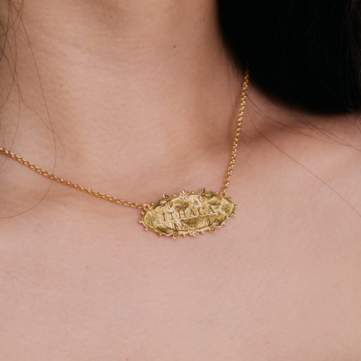 Shrimps Wildflower Personalised Necklace 18ct Gold Plate