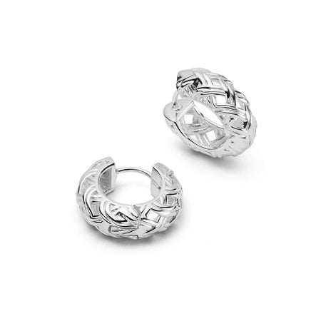 Shrimps Woven Huggie Hoops Sterling Silver recommended