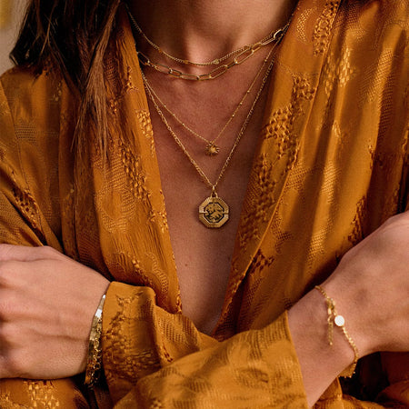 Small English Daisy Necklace 18ct Gold Plate recommended