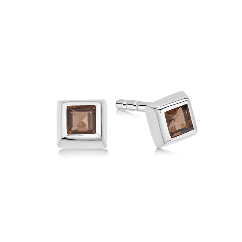 Smokey Quartz Stud Earrings Sterling Silver recommended