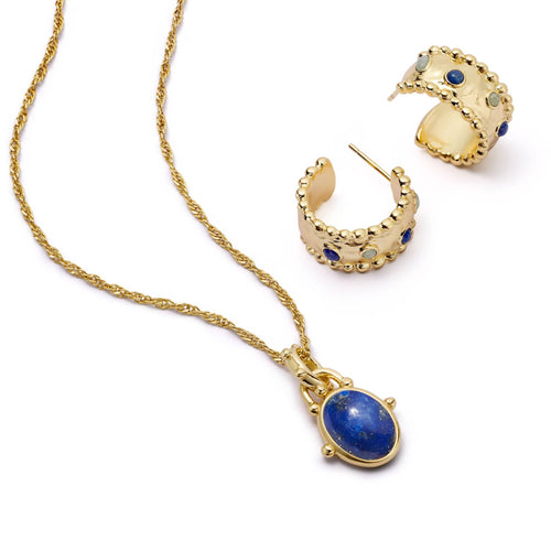 Sol Lapis Layering Set 18ct Gold Plate