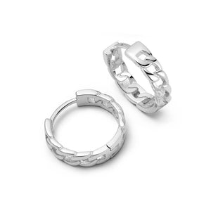Polly Sayer Chain Hoop Earrings Sterling Silver recommended