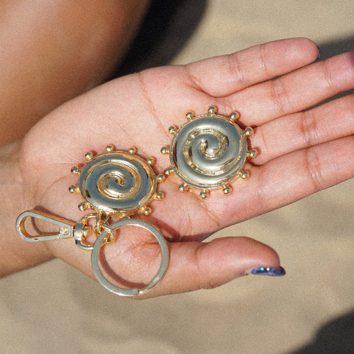 Spiral Bag Charm 18ct Gold Plate