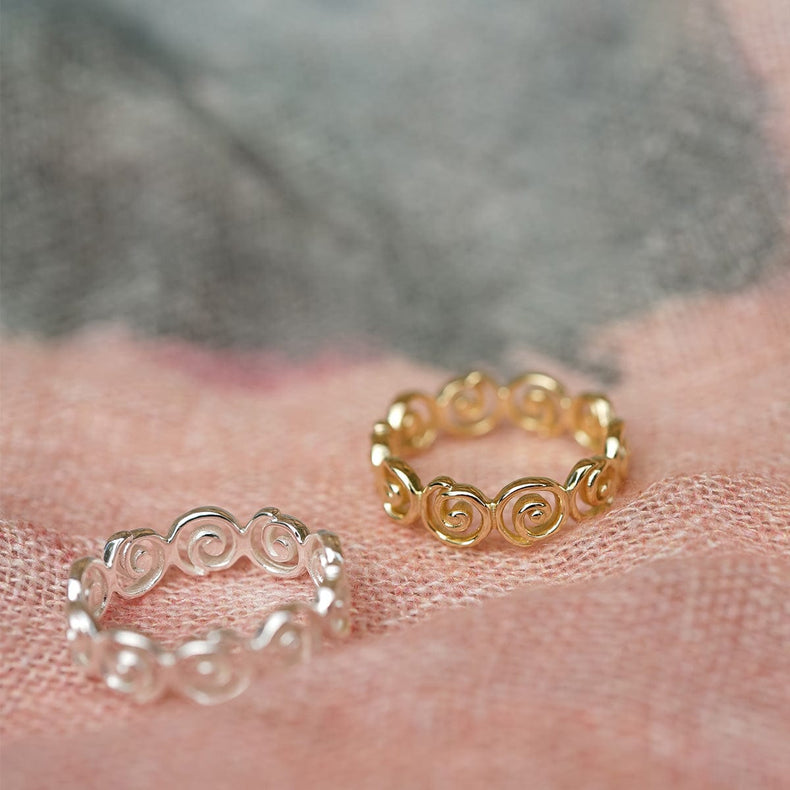 Spiral Band Ring Sterling Silver