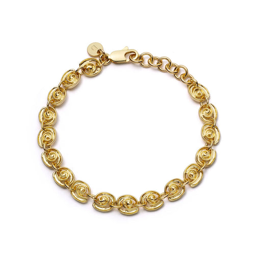 Spiral Chain Bracelet 18ct Gold Plate