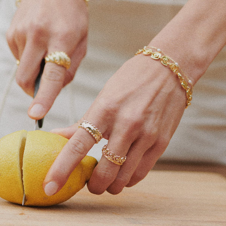 Spiral Chain Bracelet 18ct Gold Plate