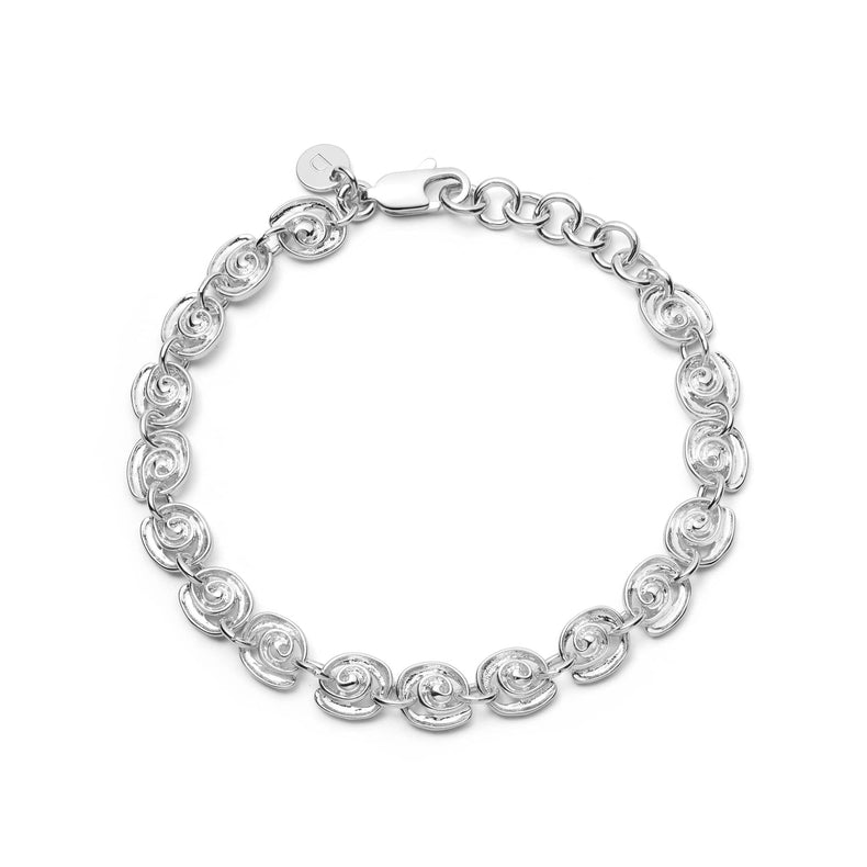 Spiral Chain Bracelet Silver Plate