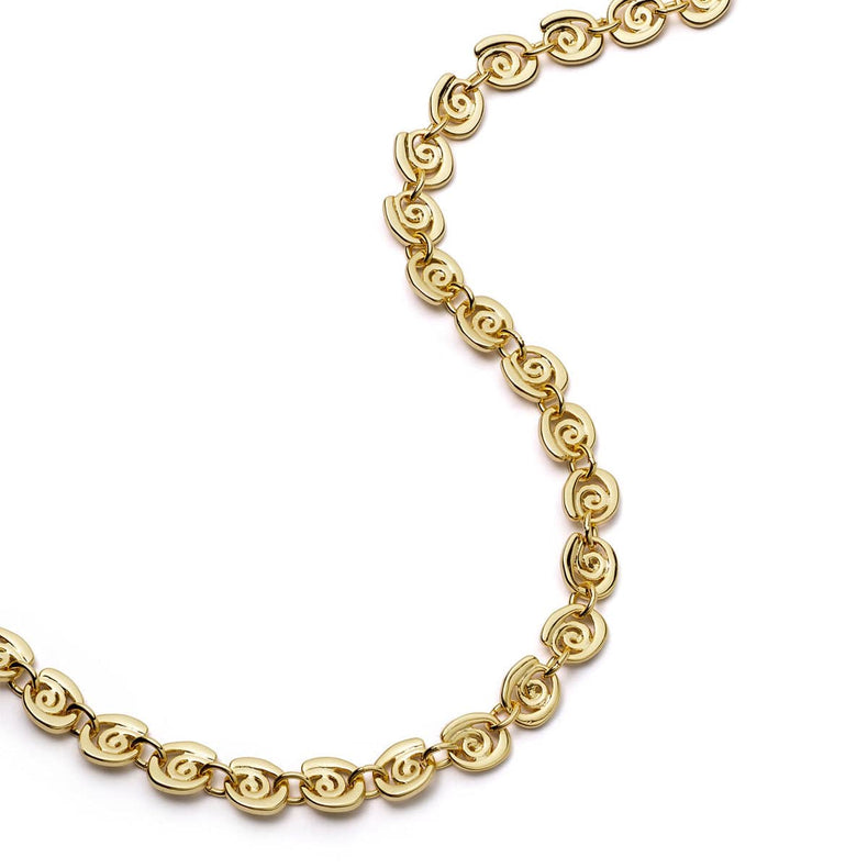 Spiral Chain Necklace 18ct Gold Plate