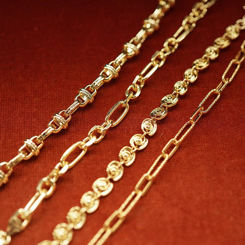 Spiral Chain Necklace 18ct Gold Plate