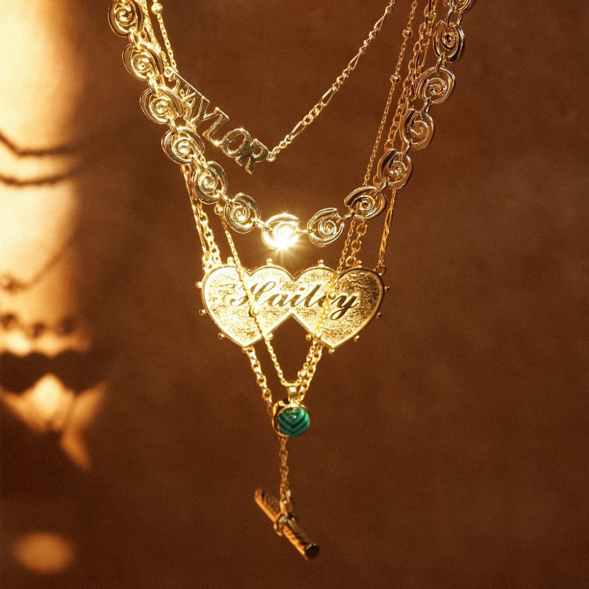 Spiral Chain Necklace 18ct Gold Plate