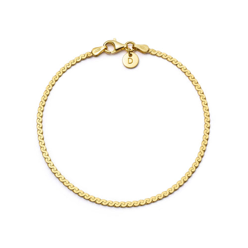 Spiral Snake Chain Bracelet 18ct Gold Plate
