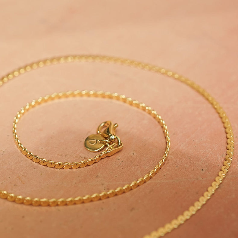 Spiral Snake Chain Bracelet 18ct Gold Plate