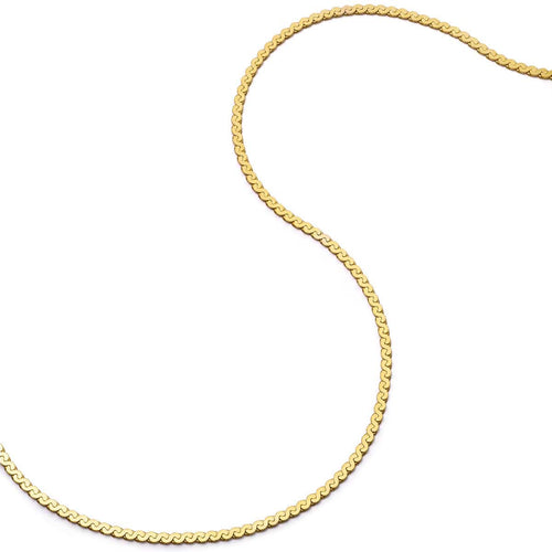 Spiral Snake Chain Necklace 18ct Gold Plate