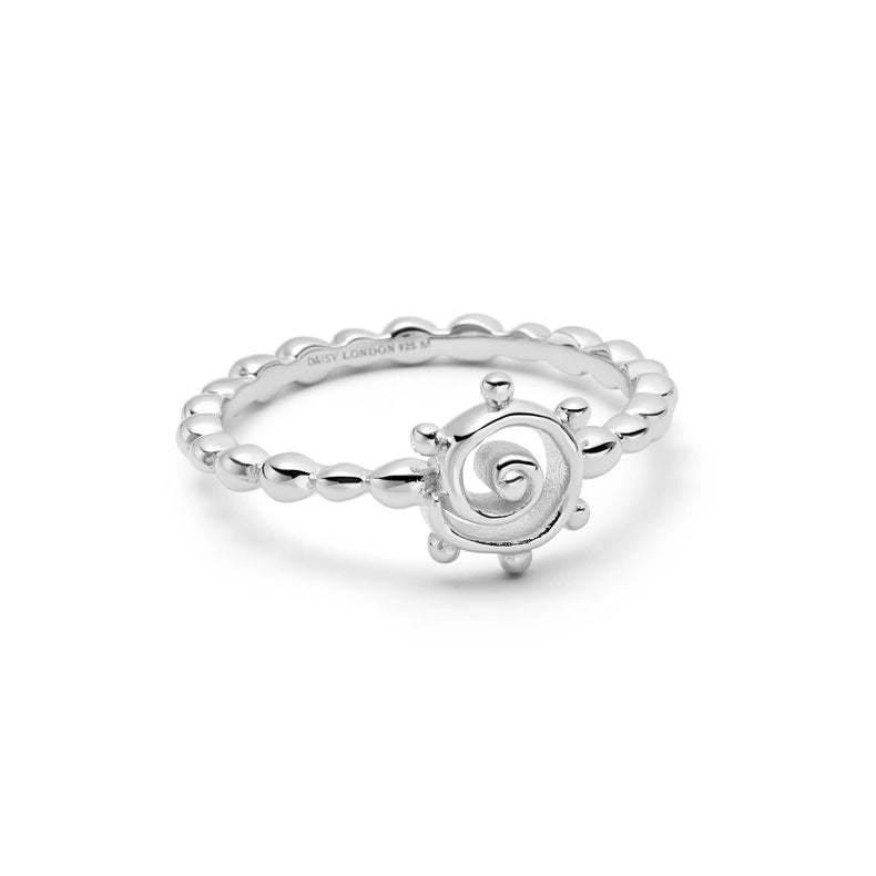 Spiral Sun Stacking Ring Sterling Silver