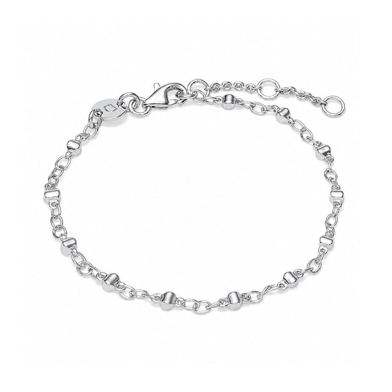 Square Bead Chain Bracelet Silver Plate recommended