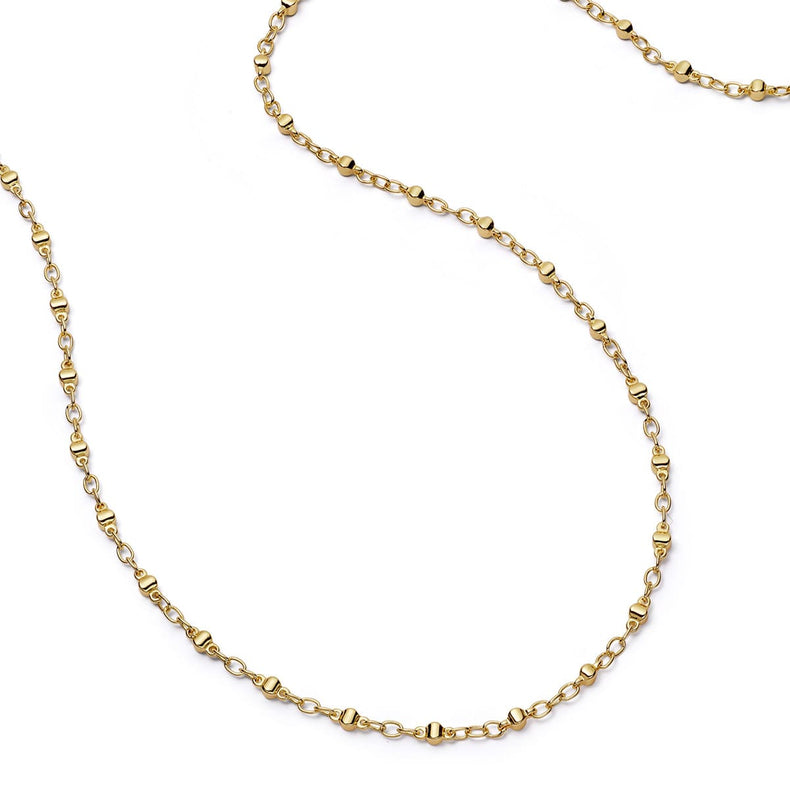 Square Bead Chain Necklace 18ct Gold Plate recommended