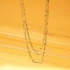 Square Bead Chain Necklace 18ct Gold Plate