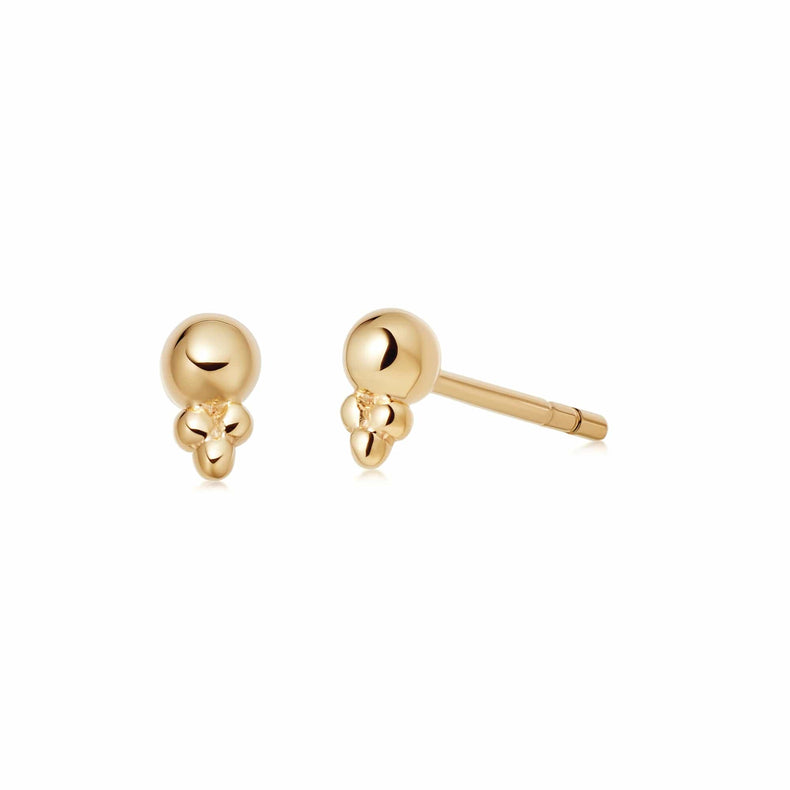 Stacked Beaded Stud Earrings 18Ct Gold Plate recommended