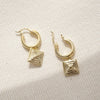 Strata Square Drop Earrings 18ct Gold Plate