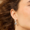 Strata Square Drop Earrings Sterling Silver