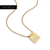 Strata Square Pendant Necklace 18ct Gold Plate