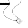 Strata Square Pendant Necklace Silver Plate