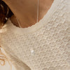 Strata Square Earrings & Necklace Set Silver Plate