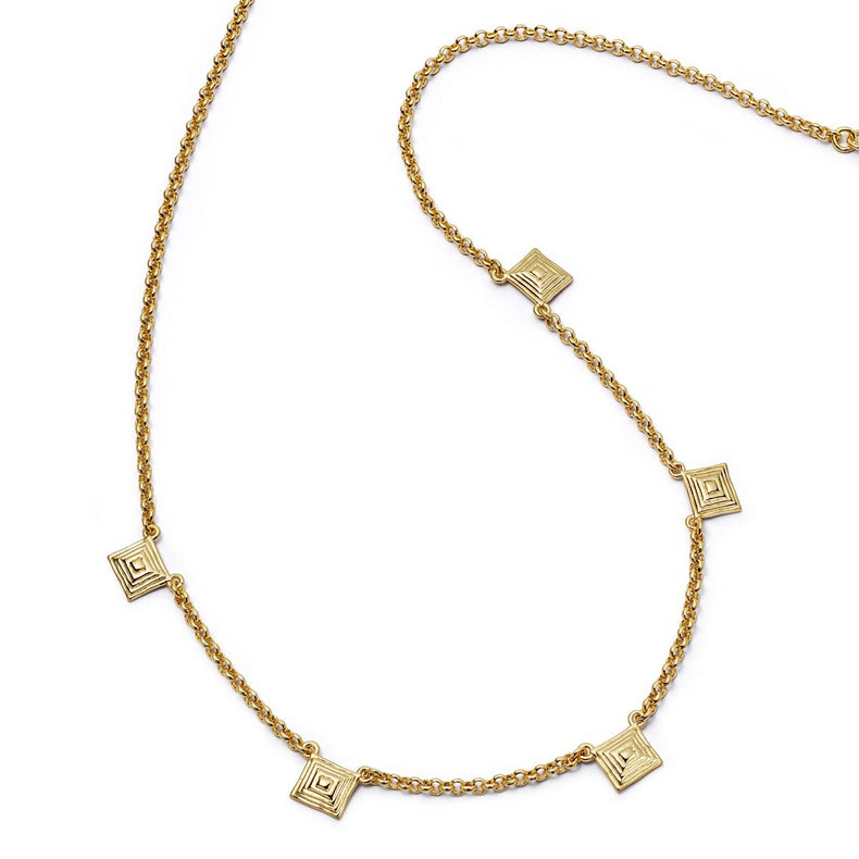 Strata Station Necklace 18ct Gold Plate recommended
