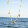 Strata Station Necklace 18ct Gold Plate