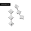 Strata Triple Drop Earrings Silver Plate