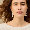 Strata Triple Drop Earrings Silver Plate